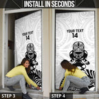 Custom Aotearoa Football Door Cover NZ Maori Tiki Go Champions - Aussie Hoodie