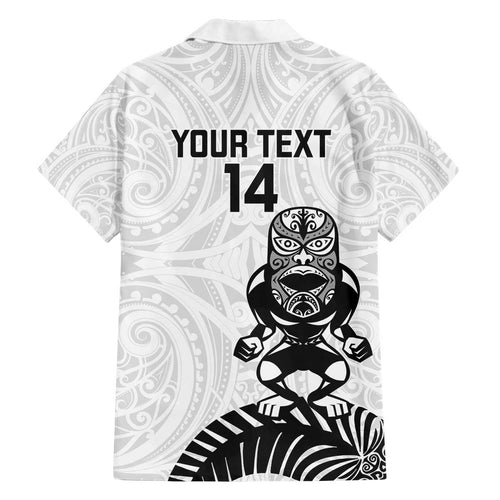 Custom Aotearoa Football Family Matching Off The Shoulder Long Sleeve Dress and Hawaiian Shirt NZ Maori Tiki Go Champions