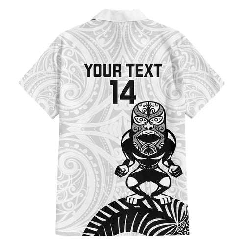 Custom Aotearoa Football Family Matching Off Shoulder Short Dress and Hawaiian Shirt NZ Maori Tiki Go Champions