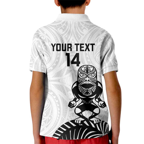 Custom Aotearoa Football Kid Polo Shirt NZ Maori Tiki Go Champions
