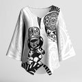 Custom Aotearoa Football Kimono Sleeve Blouse NZ Maori Tiki Go Champions - Aussie Hoodie