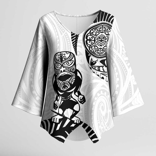 Custom Aotearoa Football Kimono Sleeve Blouse NZ Maori Tiki Go Champions - Aussie Hoodie