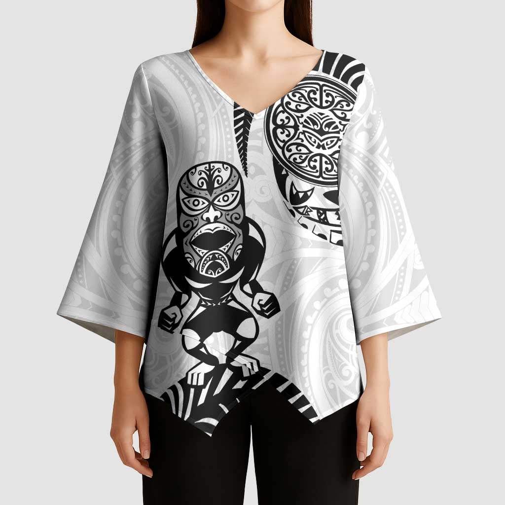 Custom Aotearoa Football Kimono Sleeve Blouse NZ Maori Tiki Go Champions - Aussie Hoodie