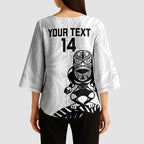 Custom Aotearoa Football Kimono Sleeve Blouse NZ Maori Tiki Go Champions - Aussie Hoodie