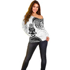 Custom Aotearoa Football Off Shoulder Sweater NZ Maori Tiki Go Champions