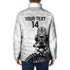 Custom Aotearoa Football Padded Jacket NZ Maori Tiki Go Champions - Aussie Hoodie