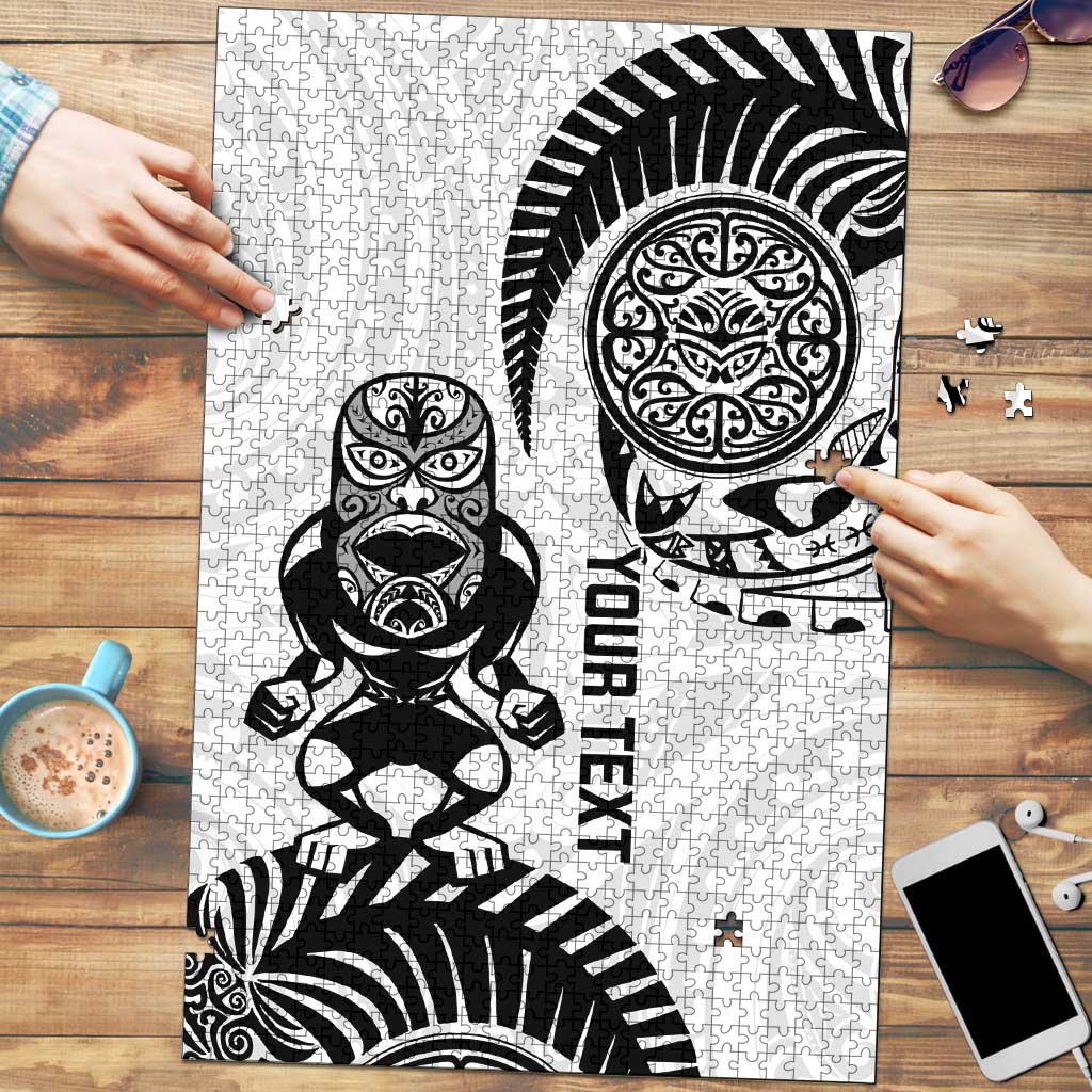 Custom Aotearoa Football Puzzle NZ Maori Tiki Go Champions - Aussie Hoodie