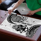 Custom Aotearoa Football Puzzle NZ Maori Tiki Go Champions - Aussie Hoodie