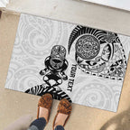 Custom Aotearoa Football Rubber Doormat NZ Maori Tiki Go Champions