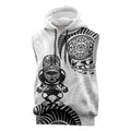 Custom Aotearoa Football Sleeveless Hoodie NZ Maori Tiki Go Champions - Aussie Hoodie
