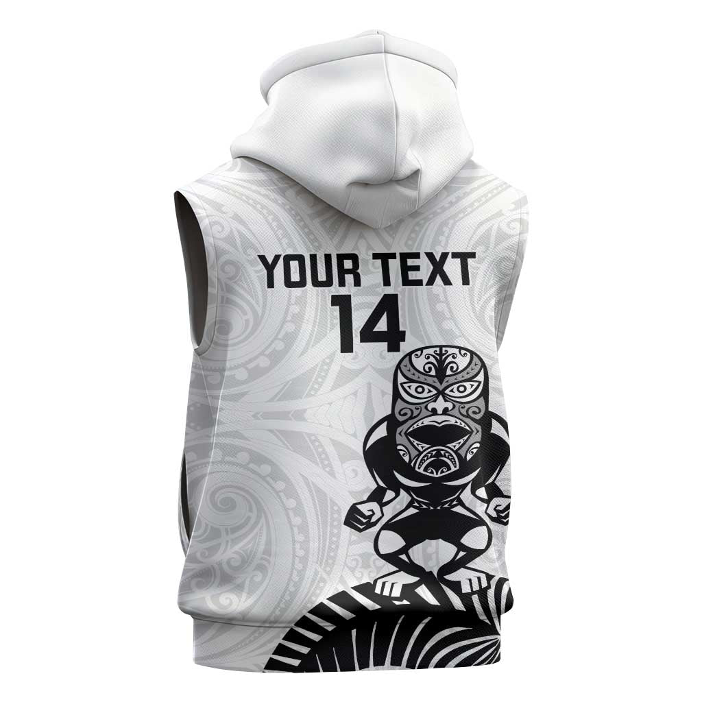 Custom Aotearoa Football Sleeveless Hoodie NZ Maori Tiki Go Champions - Aussie Hoodie