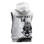 Custom Aotearoa Football Sleeveless Hoodie NZ Maori Tiki Go Champions - Aussie Hoodie