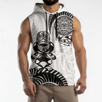 Custom Aotearoa Football Sleeveless Hoodie NZ Maori Tiki Go Champions - Aussie Hoodie