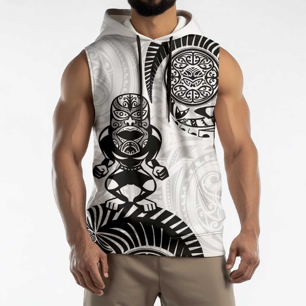 Custom Aotearoa Football Sleeveless Hoodie NZ Maori Tiki Go Champions - Aussie Hoodie
