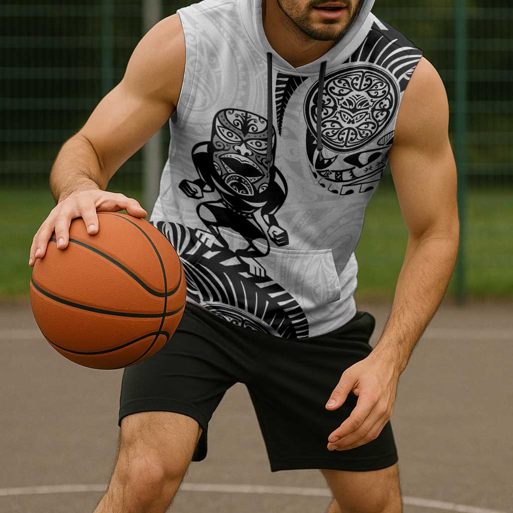 Custom Aotearoa Football Sleeveless Hoodie NZ Maori Tiki Go Champions - Aussie Hoodie