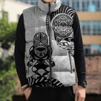 Custom Aotearoa Football Sleeveless Puffer Jacket NZ Maori Tiki Go Champions - Aussie Hoodie
