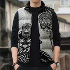 Custom Aotearoa Football Sleeveless Puffer Jacket NZ Maori Tiki Go Champions - Aussie Hoodie