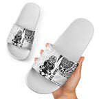 Custom Aotearoa Football Slide Sandals NZ Maori Tiki Go Champions - Aussie Hoodie
