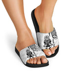 Custom Aotearoa Football Slide Sandals NZ Maori Tiki Go Champions - Aussie Hoodie