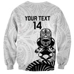 Custom Aotearoa Football Sweatshirt NZ Maori Tiki Go Champions