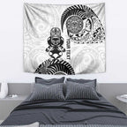 Custom Aotearoa Football Tapestry NZ Maori Tiki Go Champions
