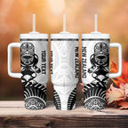 Custom Aotearoa Football Tumbler With Handle NZ Maori Tiki Go Champions