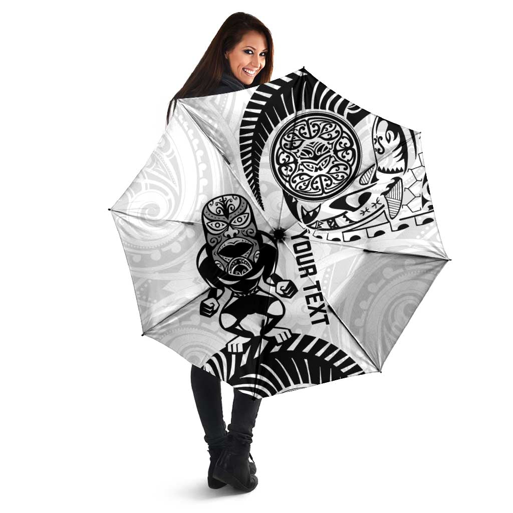Custom Aotearoa Football Umbrella NZ Maori Tiki Go Champions - Aussie Hoodie