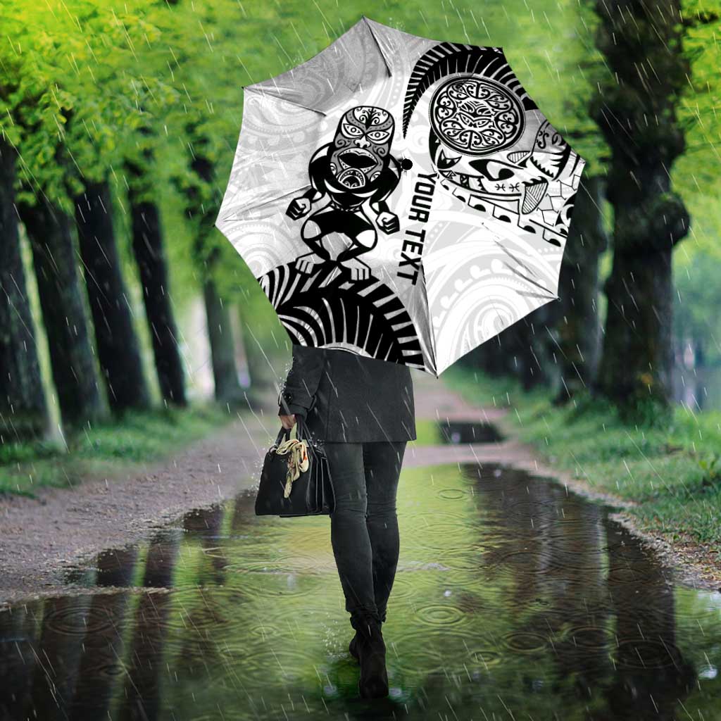 Custom Aotearoa Football Umbrella NZ Maori Tiki Go Champions - Aussie Hoodie