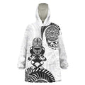 Custom Aotearoa Football Wearable Blanket Hoodie NZ Maori Tiki Go Champions
