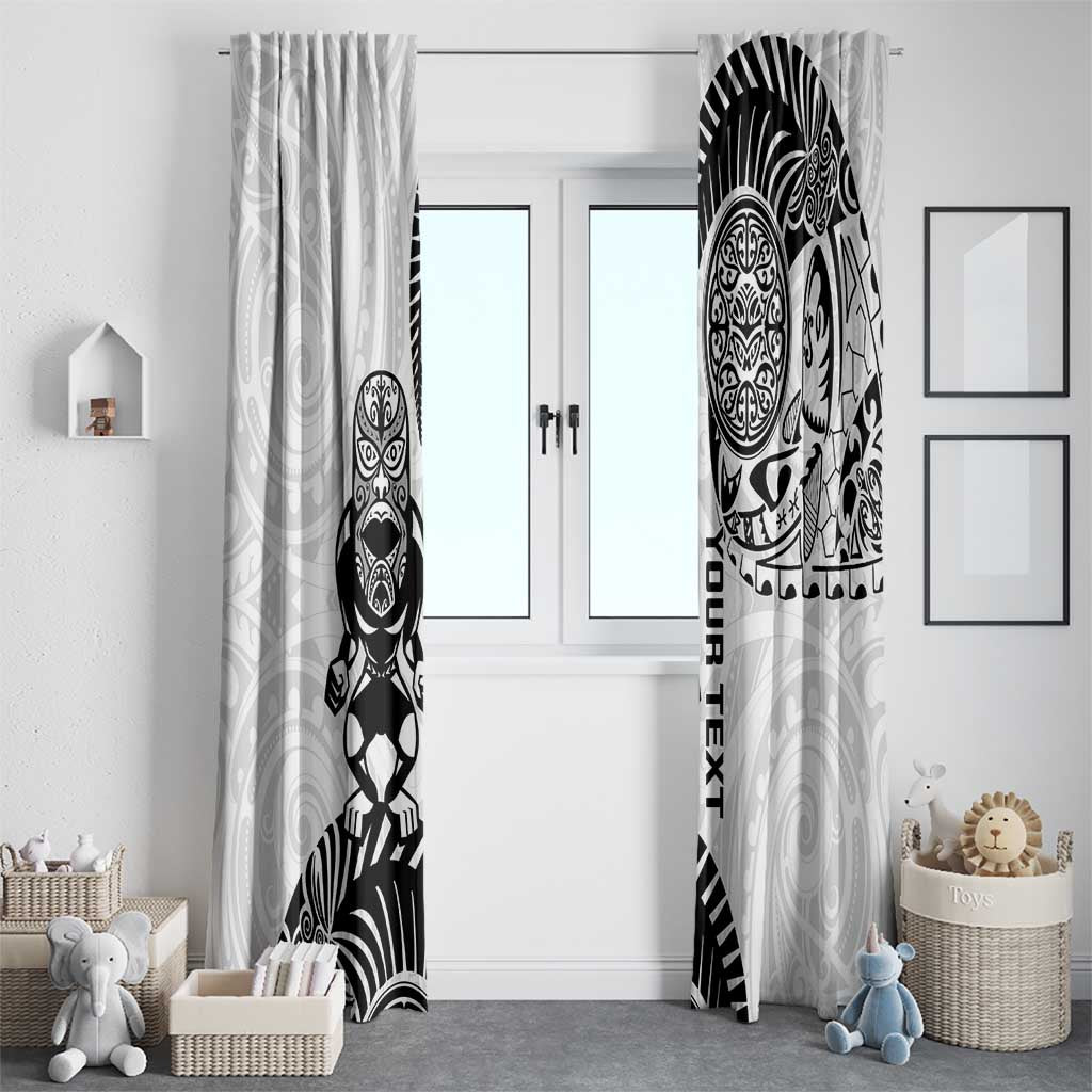 Custom Aotearoa Football Window Curtain NZ Maori Tiki Go Champions