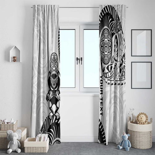 Custom Aotearoa Football Window Curtain NZ Maori Tiki Go Champions