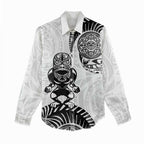 Custom Aotearoa Football Women Casual Shirt NZ Maori Tiki Go Champions