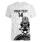 Custom Aotearoa Football Women V-Neck T-Shirt NZ Maori Tiki Go Champions