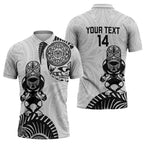 Custom Aotearoa Football Zipper Polo Shirt NZ Maori Tiki Go Champions - Aussie Hoodie