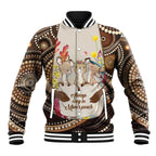 Kangaroo Australia Mother's Day Personalised Baseball Jacket Always Cozy In Mum’s Pouch Aboriginal Art