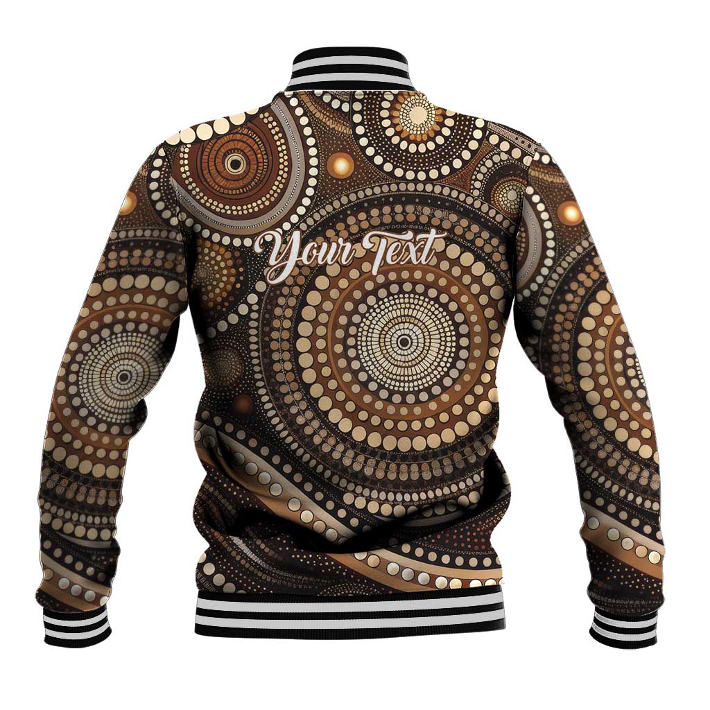 Kangaroo Australia Mother's Day Personalised Baseball Jacket Always Cozy In Mum’s Pouch Aboriginal Art