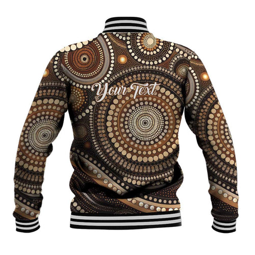 Kangaroo Australia Mother's Day Personalised Baseball Jacket Always Cozy In Mum’s Pouch Aboriginal Art