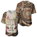 Kangaroo Australia Mother's Day Personalised Baseball Jersey Always Cozy In Mum’s Pouch Aboriginal Art