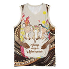 Kangaroo Australia Mother's Day Personalised Basketball Jersey Always Cozy In Mum’s Pouch Aboriginal Art