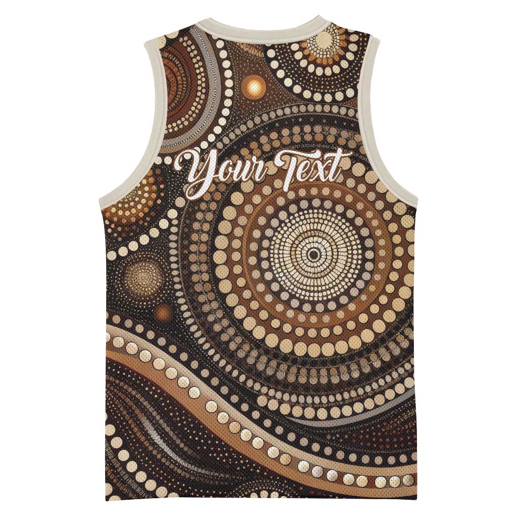 Kangaroo Australia Mother's Day Personalised Basketball Jersey Always Cozy In Mum’s Pouch Aboriginal Art