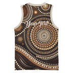 Kangaroo Australia Mother's Day Personalised Basketball Jersey Always Cozy In Mum’s Pouch Aboriginal Art