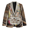 Kangaroo Australia Mother's Day Personalised Blazer Always Cozy In Mum’s Pouch Aboriginal Art