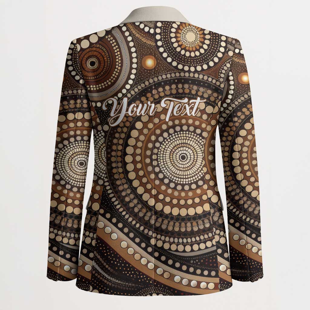 Kangaroo Australia Mother's Day Personalised Blazer Always Cozy In Mum’s Pouch Aboriginal Art