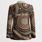 Kangaroo Australia Mother's Day Personalised Blazer Always Cozy In Mum’s Pouch Aboriginal Art