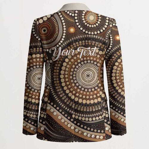 Kangaroo Australia Mother's Day Personalised Blazer Always Cozy In Mum’s Pouch Aboriginal Art
