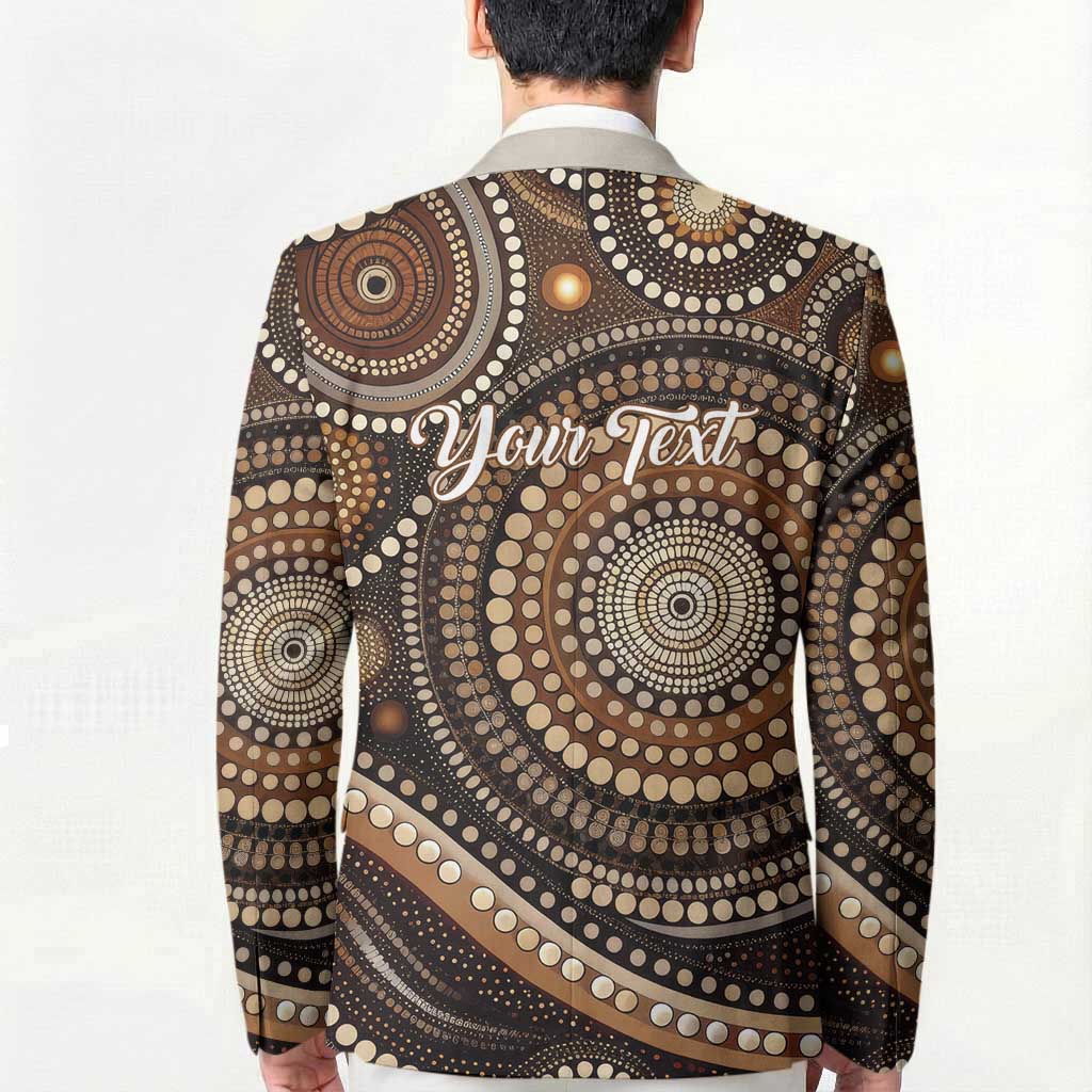 Kangaroo Australia Mother's Day Personalised Blazer Always Cozy In Mum’s Pouch Aboriginal Art