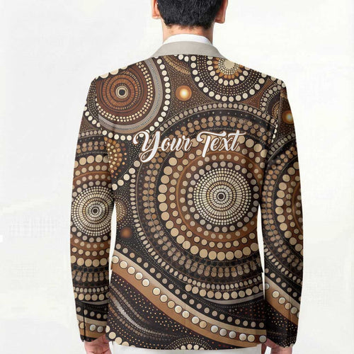Kangaroo Australia Mother's Day Personalised Blazer Always Cozy In Mum’s Pouch Aboriginal Art