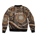 Kangaroo Australia Mother's Day Personalised Bomber Jacket Always Cozy In Mum’s Pouch Aboriginal Art