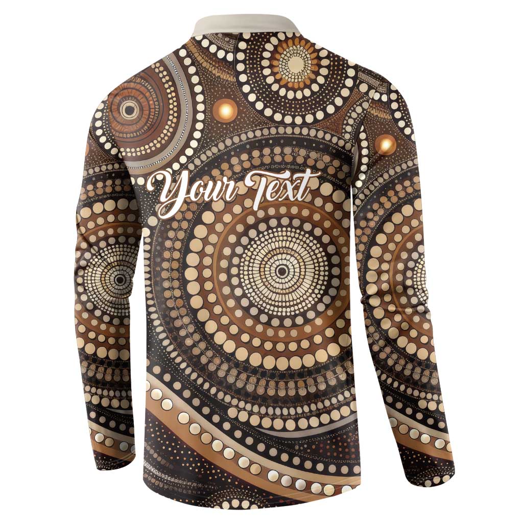 Kangaroo Australia Mother's Day Personalised Button Sweatshirt Always Cozy In Mum’s Pouch Aboriginal Art