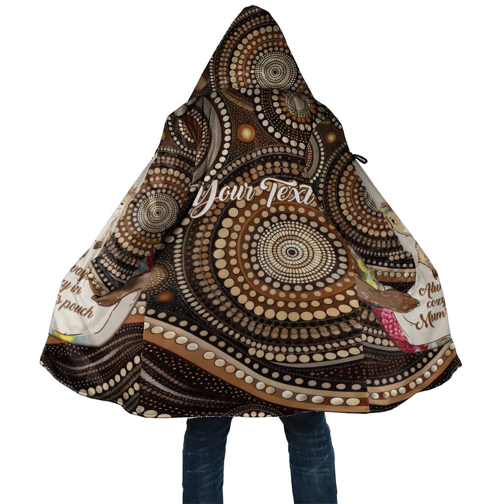 Kangaroo Australia Mother's Day Personalised Cloak Always Cozy In Mum’s Pouch Aboriginal Art